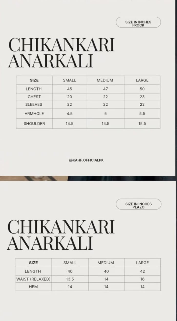 Black Chikankari Anarkali