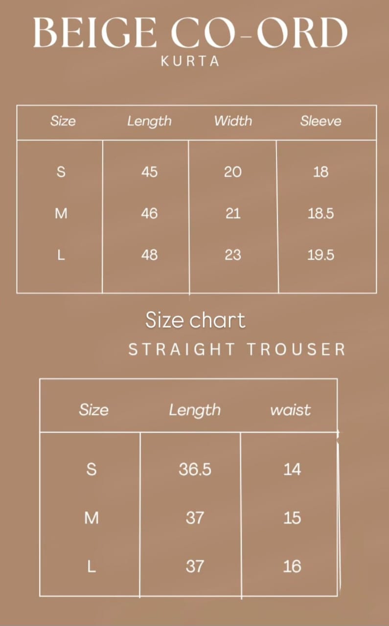 Biege Pocket Kurta Set