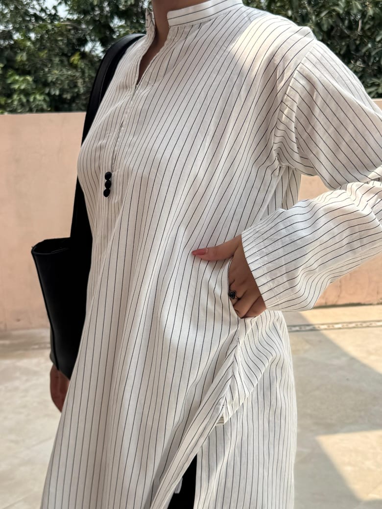 Monochrome Pocket Kurta