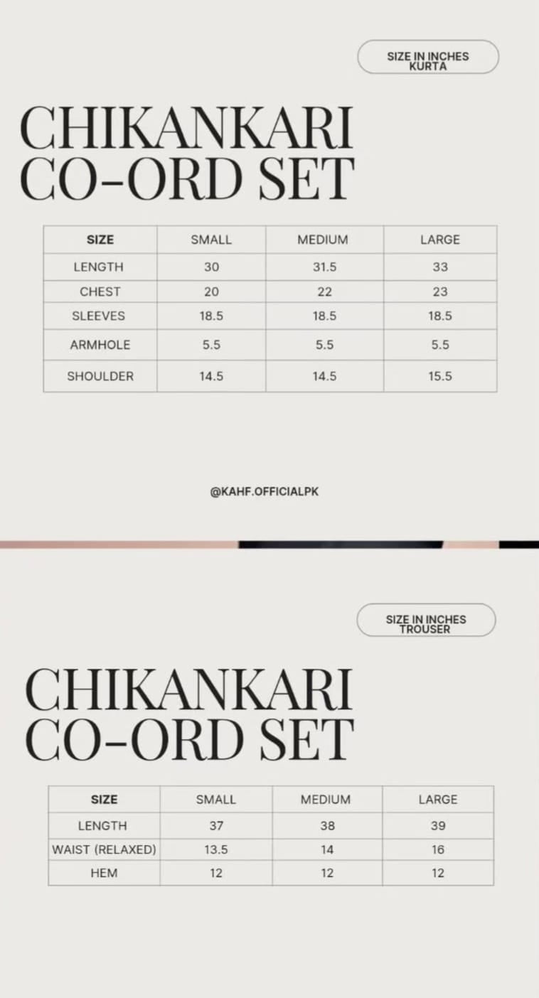 Chikankari Co-ord Set