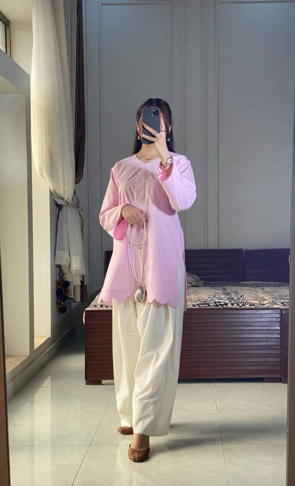 Powder Pink Kurta Set