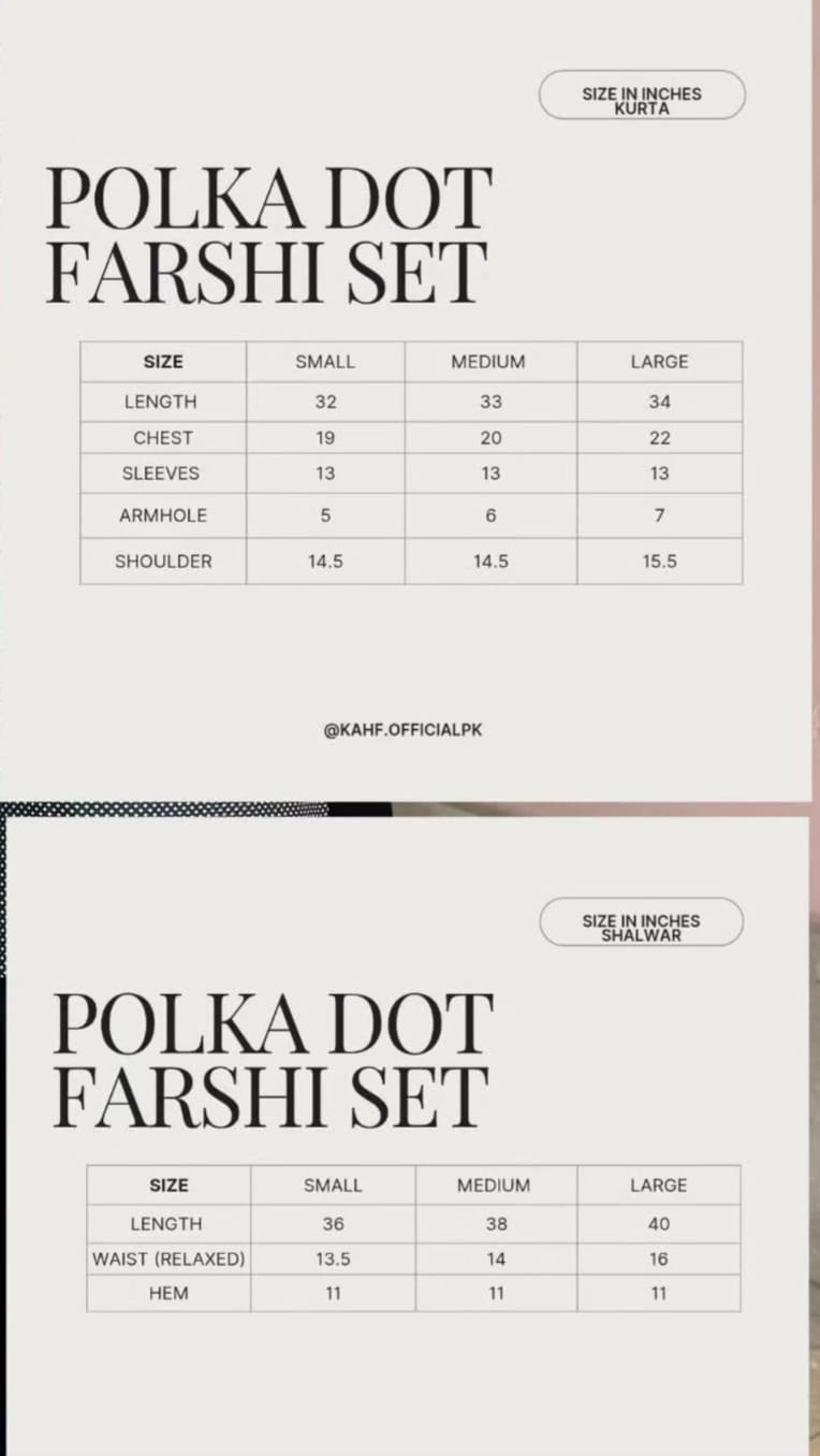 Polka Dot Farshi Set