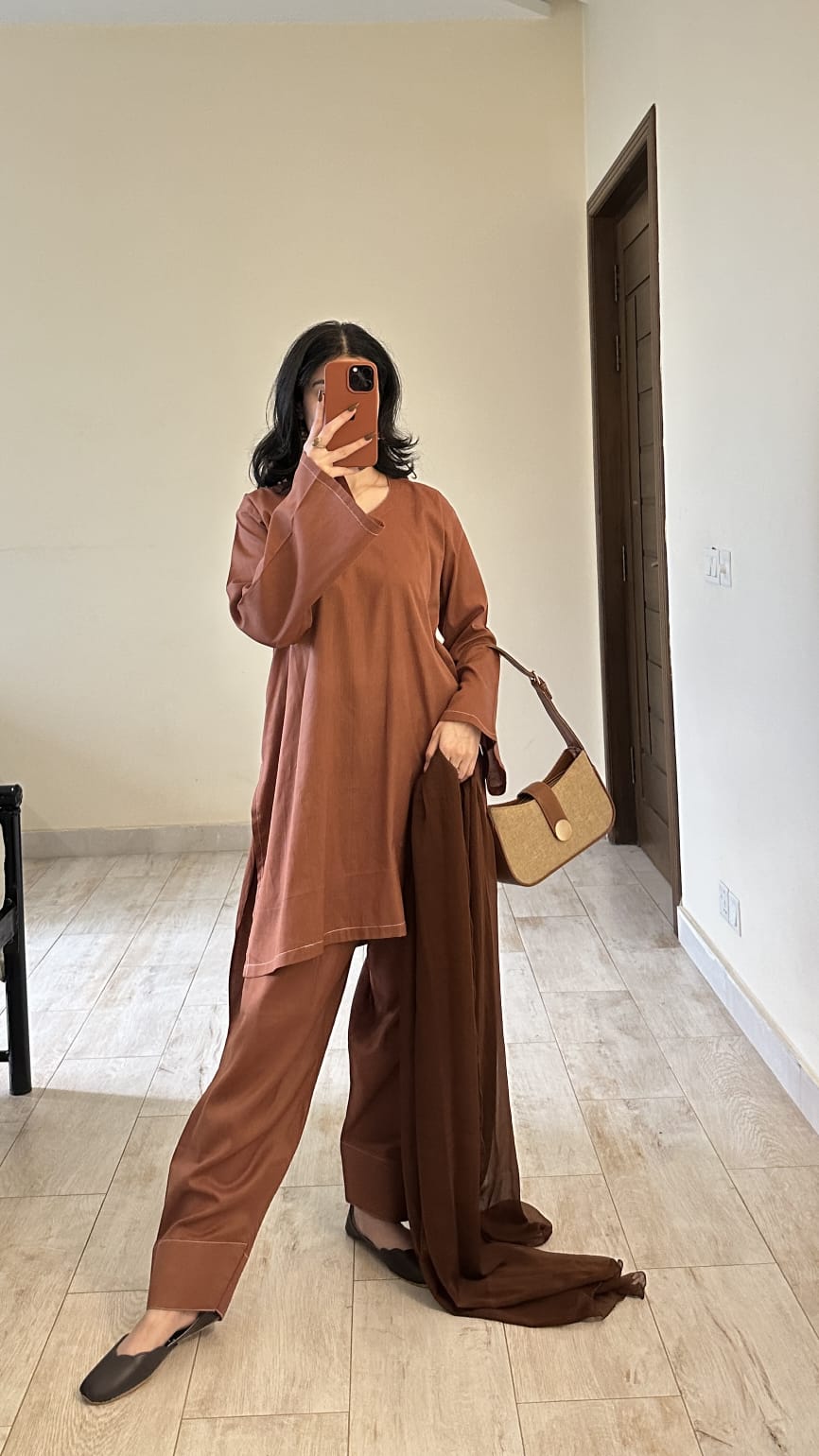 Dark Brown Shalwar Kurta