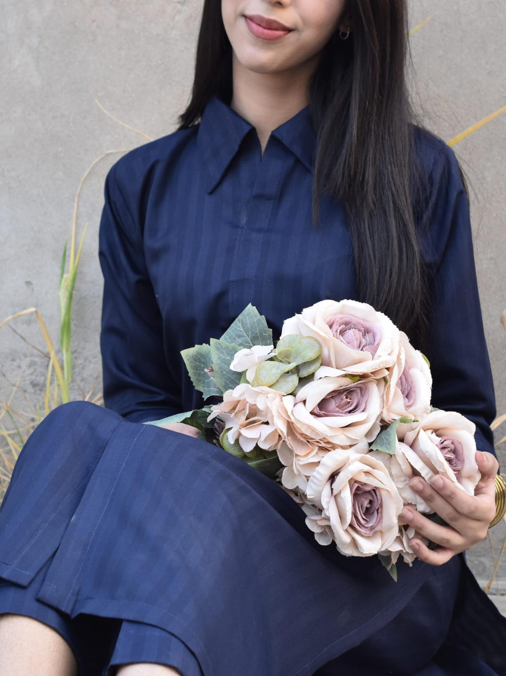 Navy Blue Collar Set