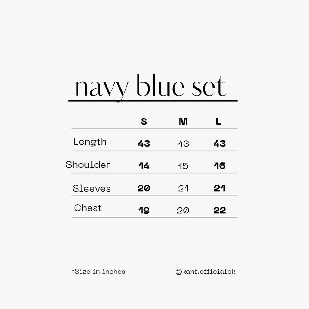 Navy Blue Collar Set