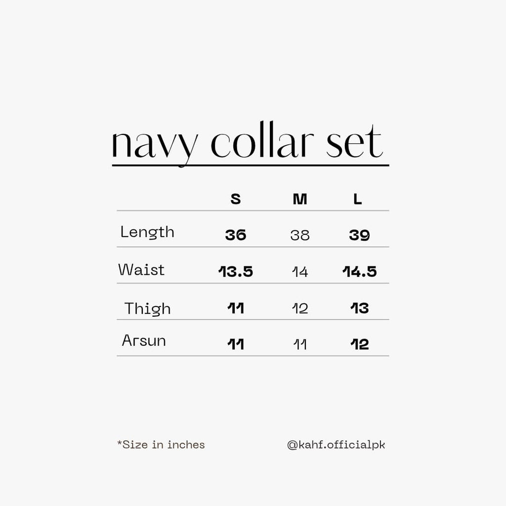 Navy Blue Collar Set