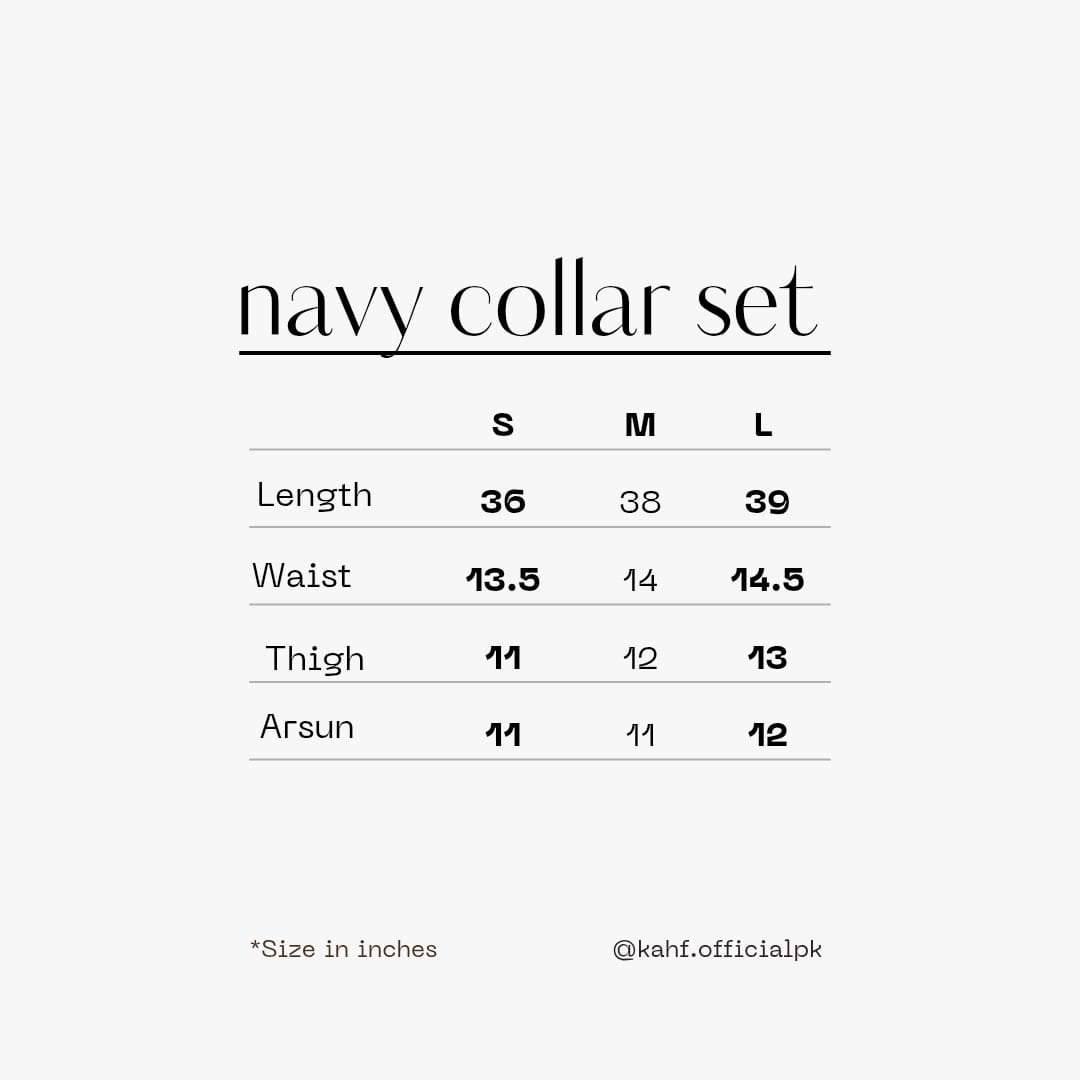 Navy Blue Collar Set