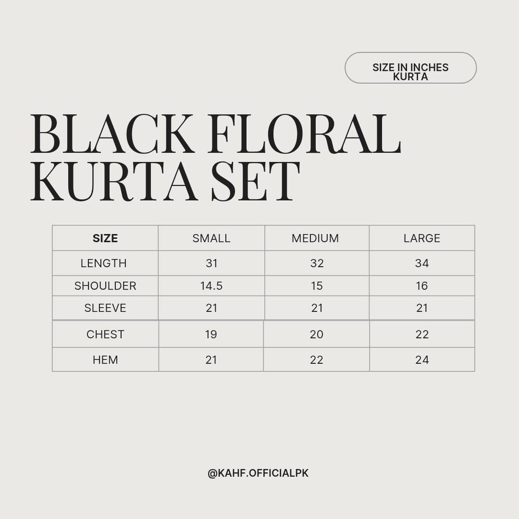 Black Floral Set