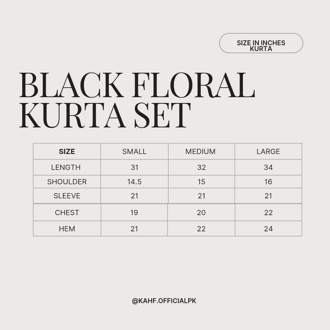 Black Floral Set