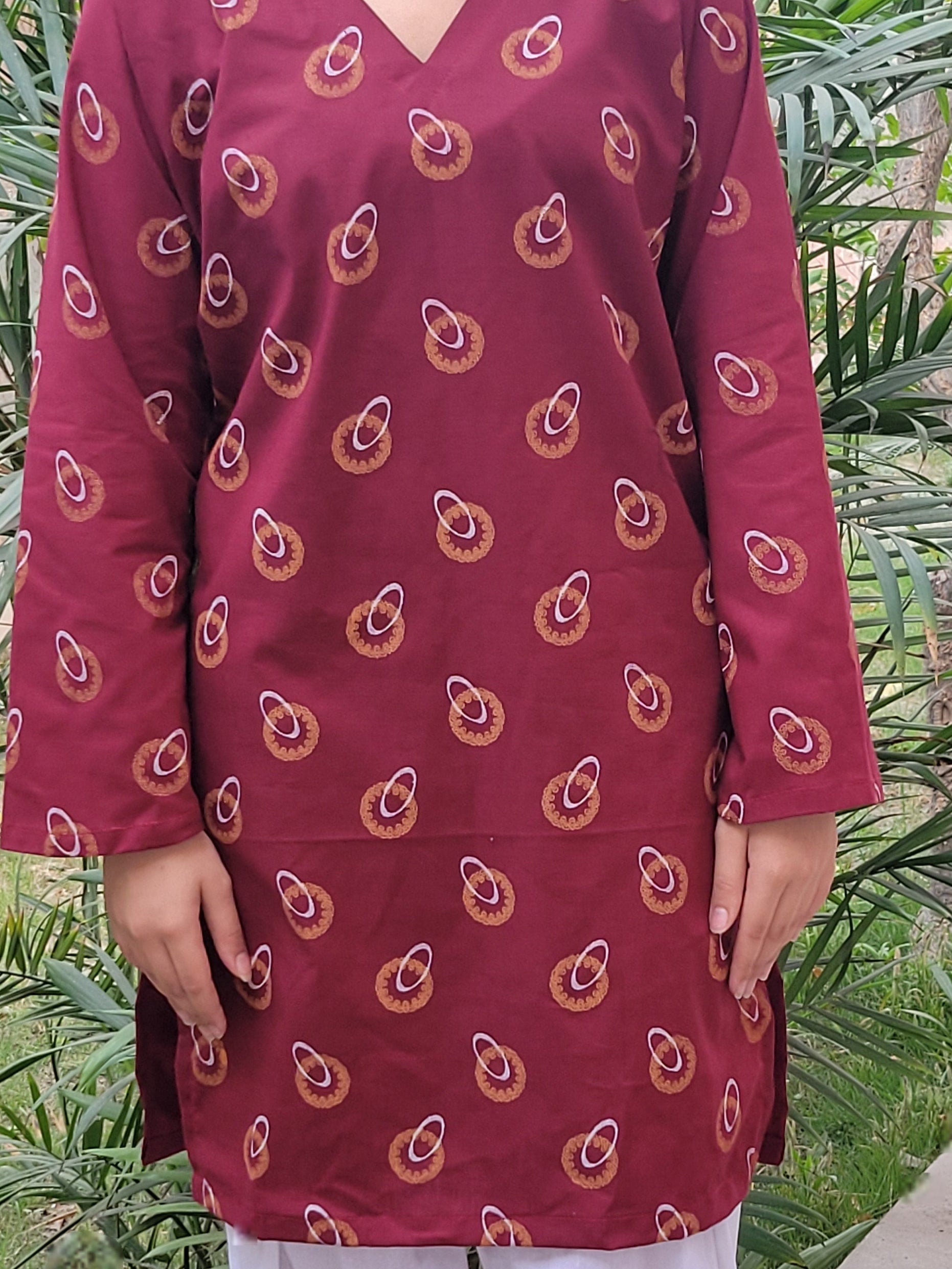 Burgundy farshi shalwar