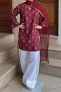 Burgundy farshi shalwar