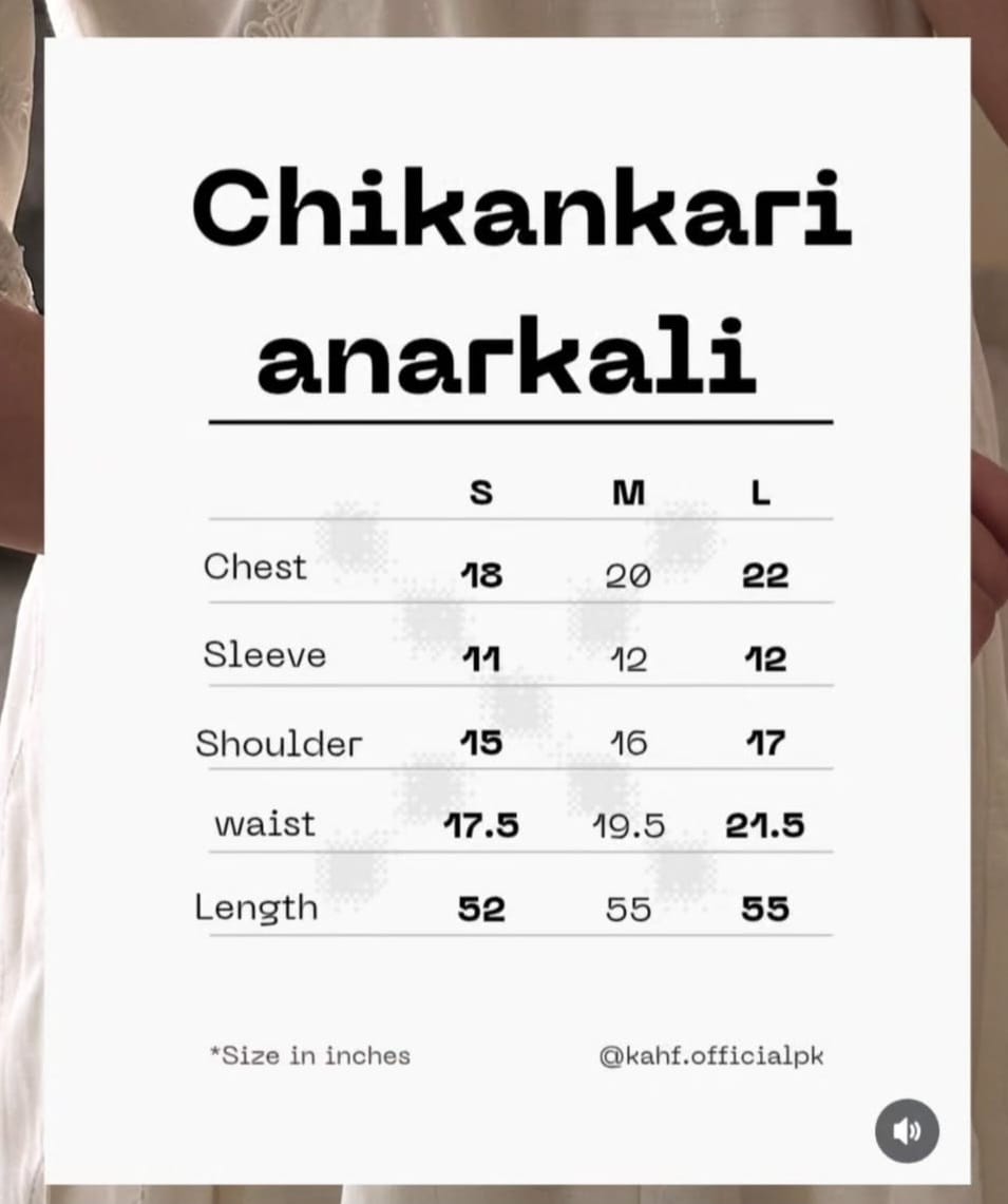 Ivory chikankari Anarkali